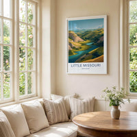 Little Missouri Poster - North Dakota Travel Art - Winding River Hills Home Decor