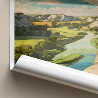 Little Missouri Poster - North Dakota Travel Art - Winding River Valley Home Decor