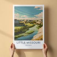 Little Missouri Poster - North Dakota Travel Art - Winding River Valley Home Decor