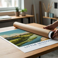 Little Missouri Poster - North Dakota Travel Art - Winding River Valley Home Decor