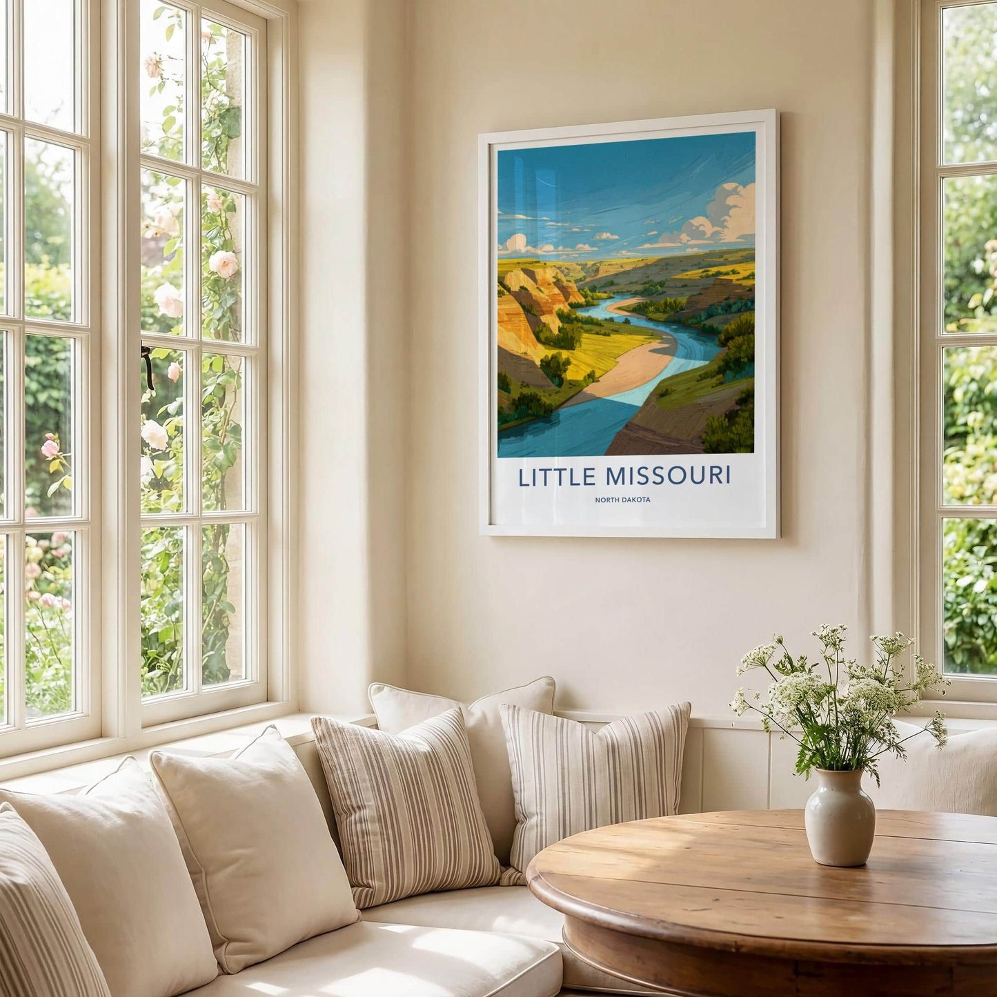 Little Missouri Poster - North Dakota Wall Art - Winding River Canyon Home Decor