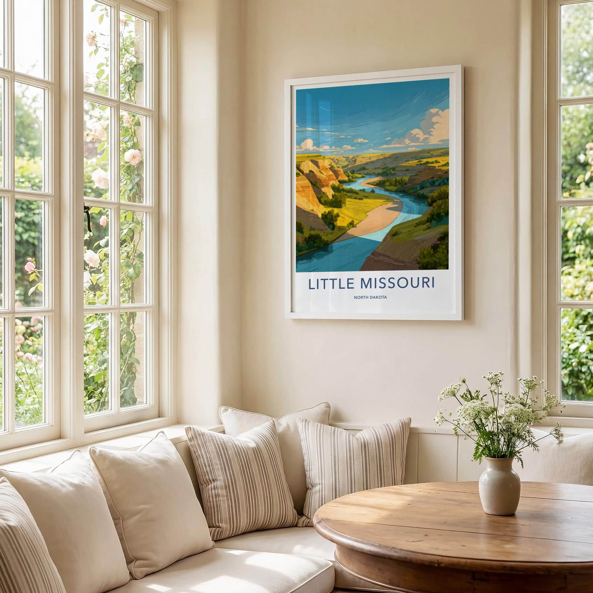 Little Missouri Poster - North Dakota Wall Art - Winding River Canyon Home Decor