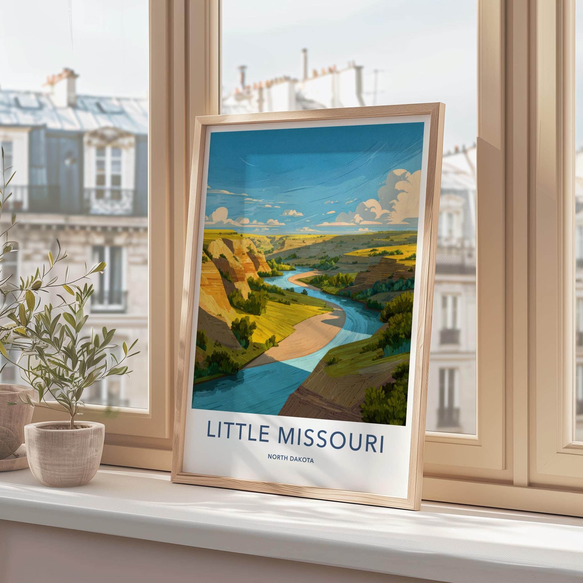 Little Missouri Poster - North Dakota Wall Art - Winding River Canyon Home Decor