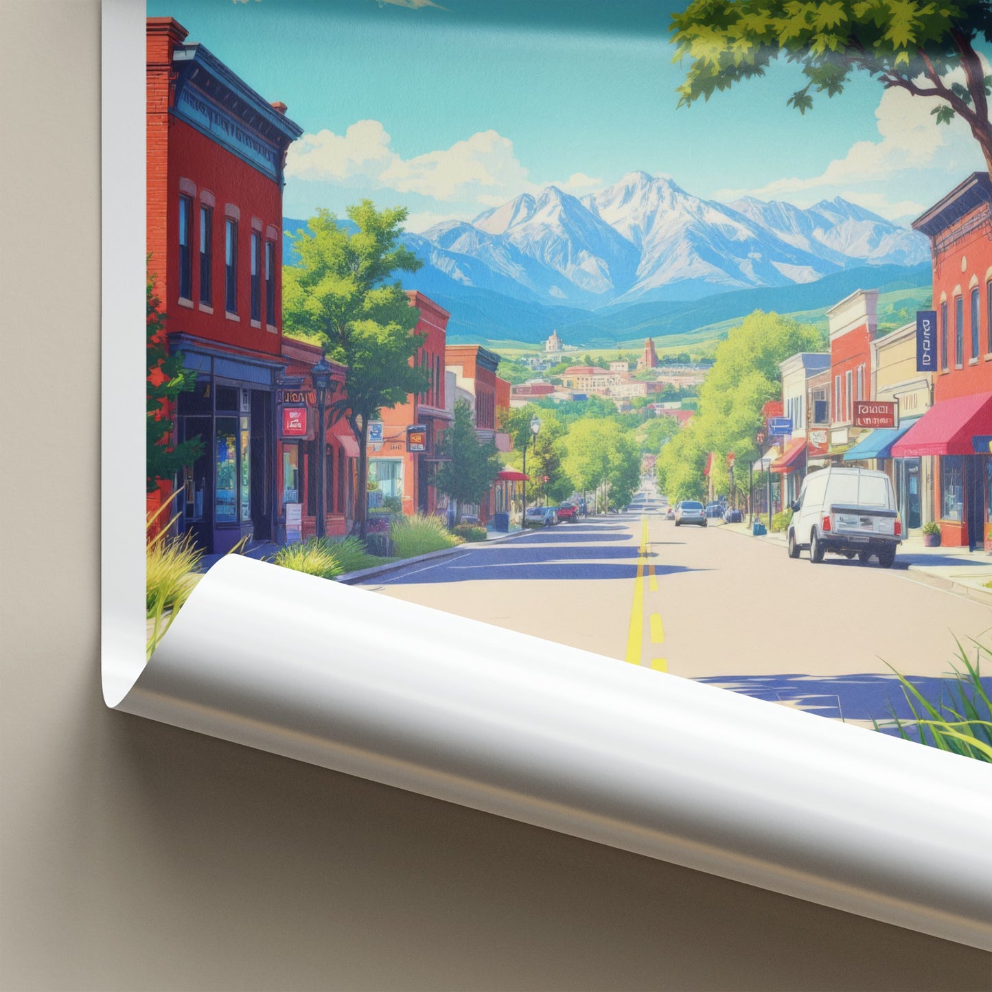 Littleton Poster - Colorado Travel Art - Vibrant Main Street Home Decor