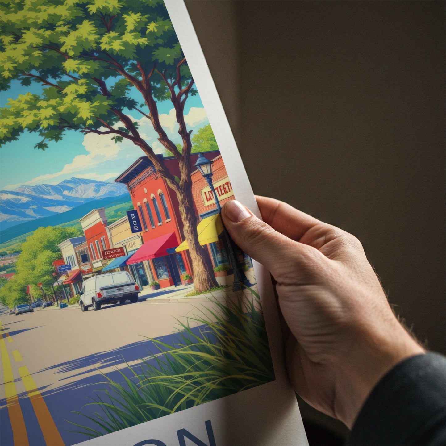 Littleton Poster - Colorado Travel Art - Vibrant Main Street Home Decor