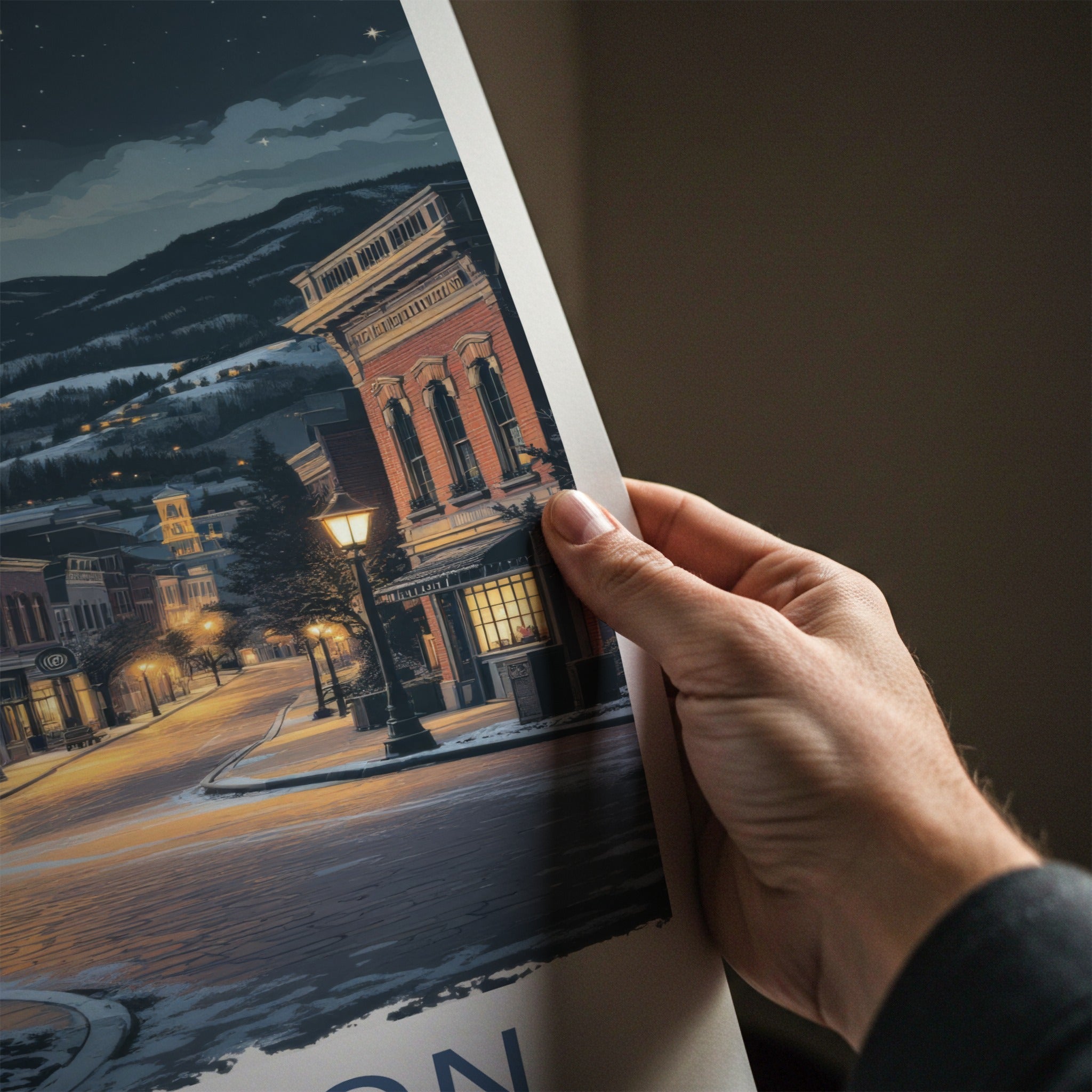 Littleton Poster - Colorado Wall Art - Winter Evening Scene Home Decor
