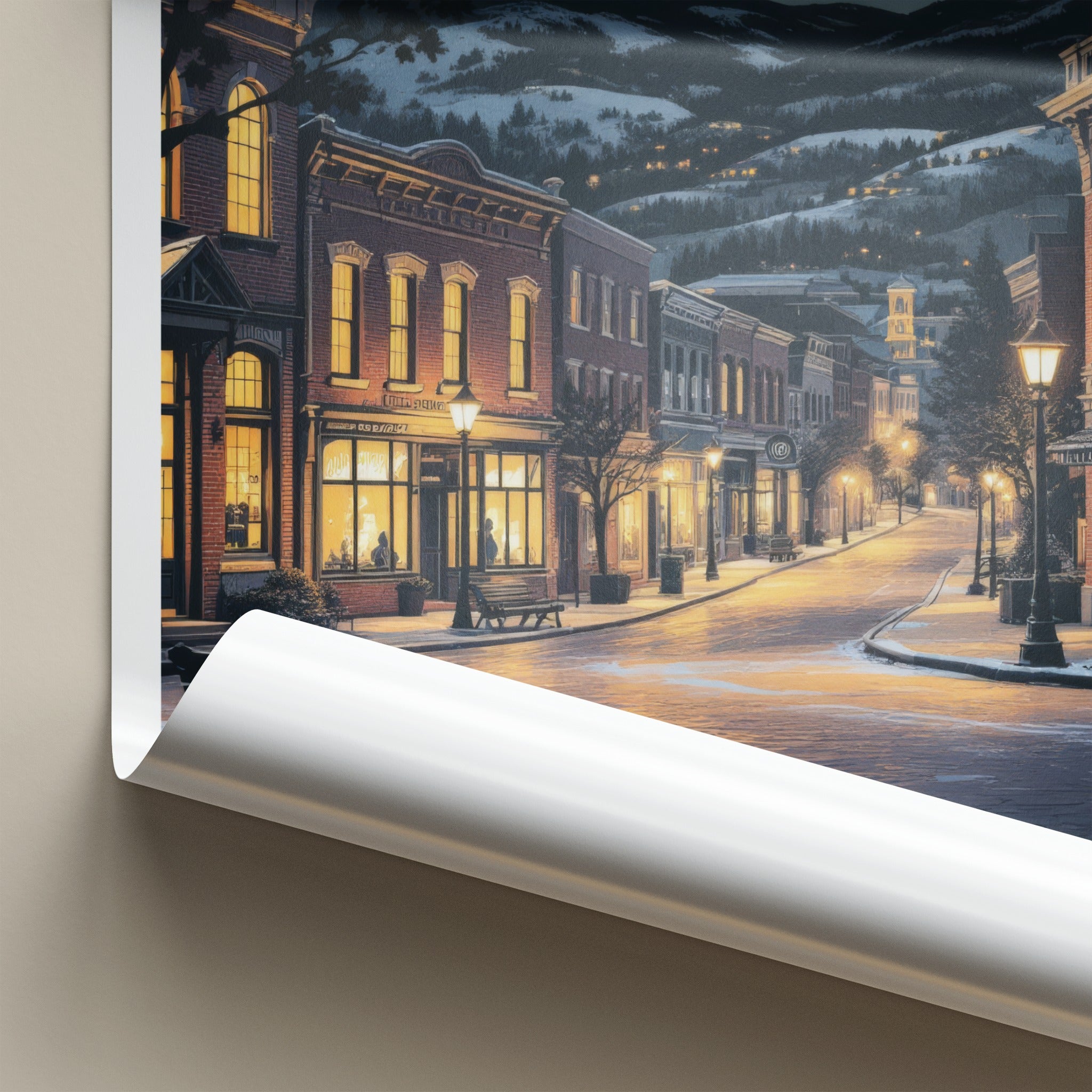 Littleton Poster - Colorado Wall Art - Winter Evening Scene Home Decor