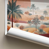 Liwa Oasis Poster - United Arab Emirates Fine Art - Desert Palm Sunset Gift