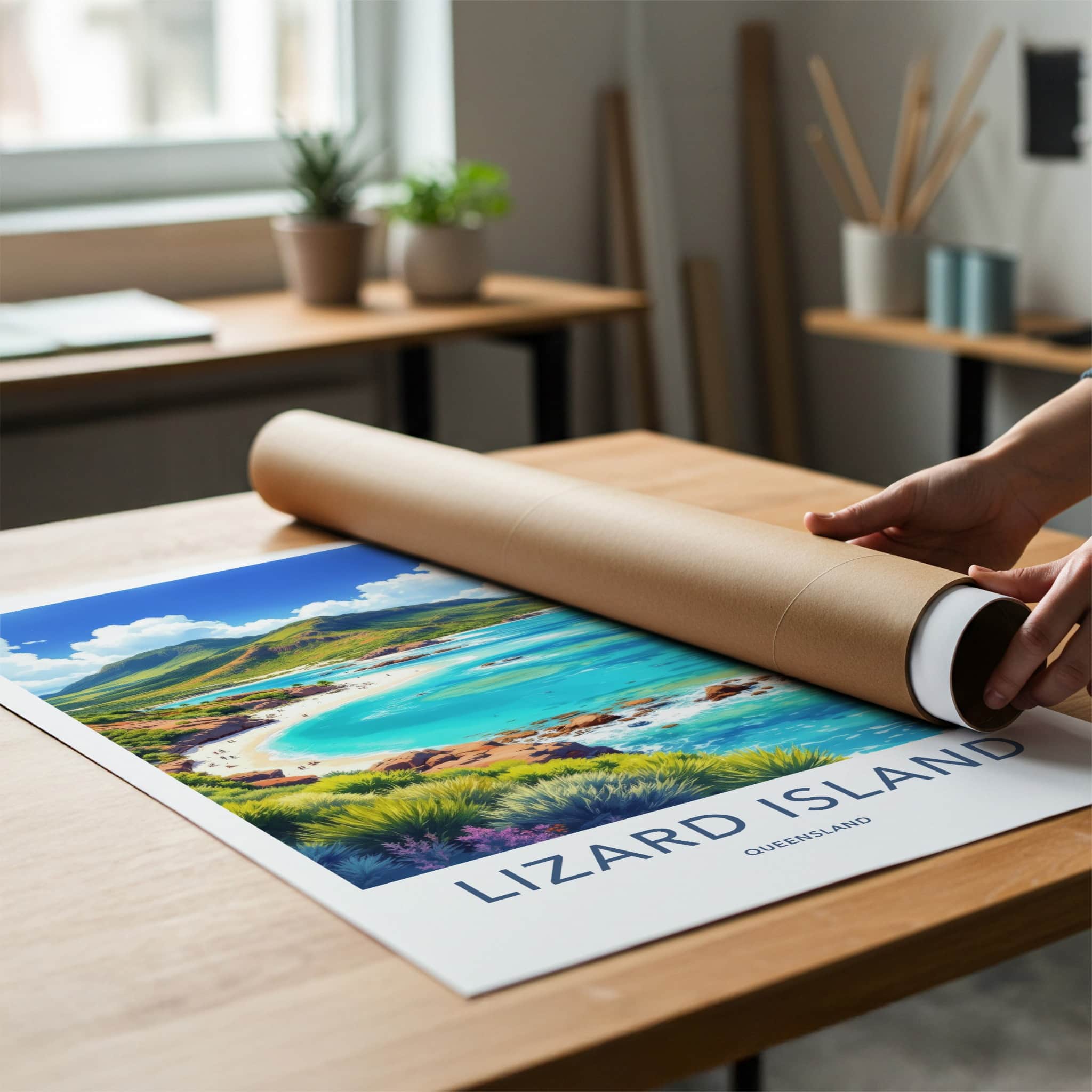 Lizard Island Poster - Australia Travel Art - Tropical Beach Landscape Wall Decor