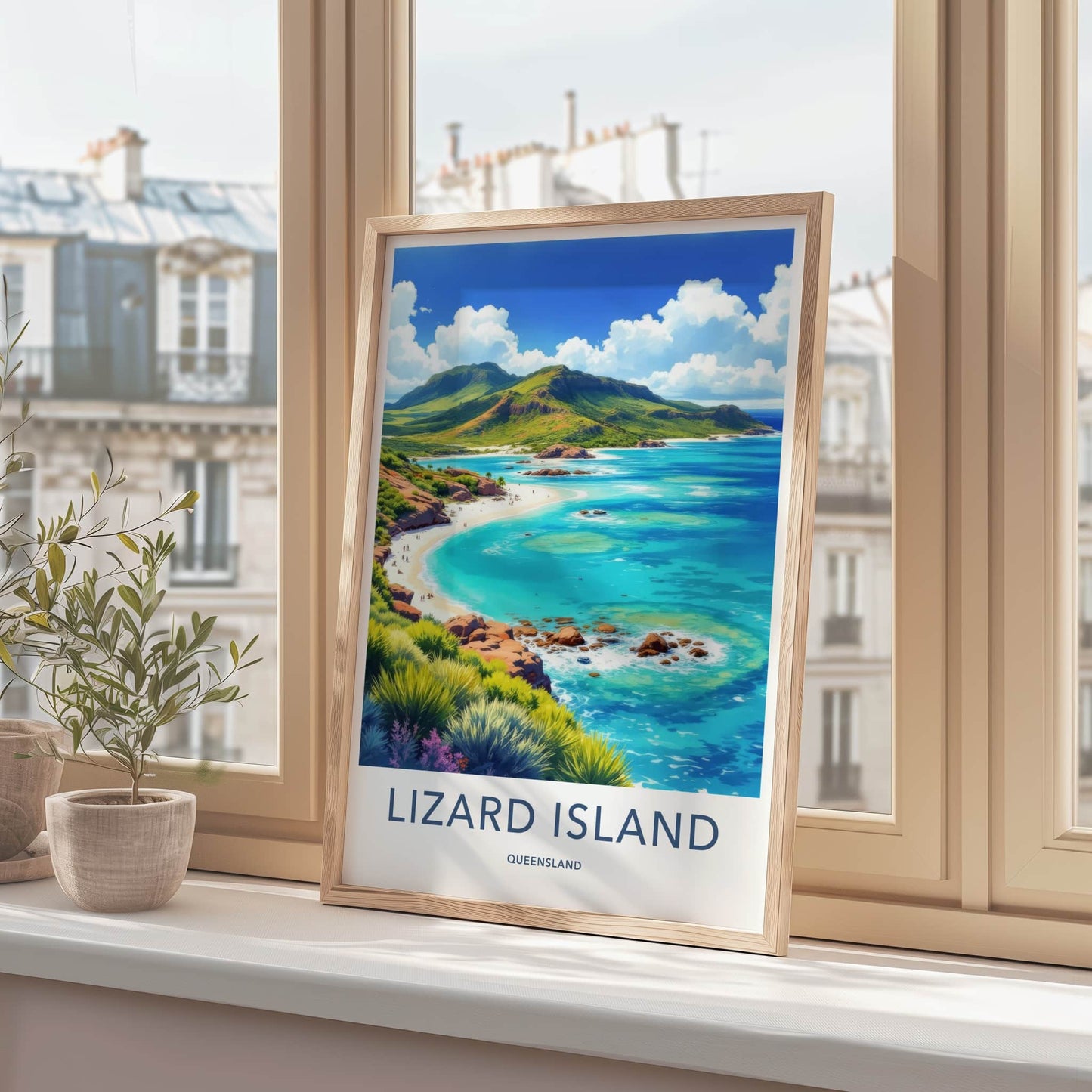 Lizard Island Poster - Australia Travel Art - Tropical Beach Landscape Wall Decor