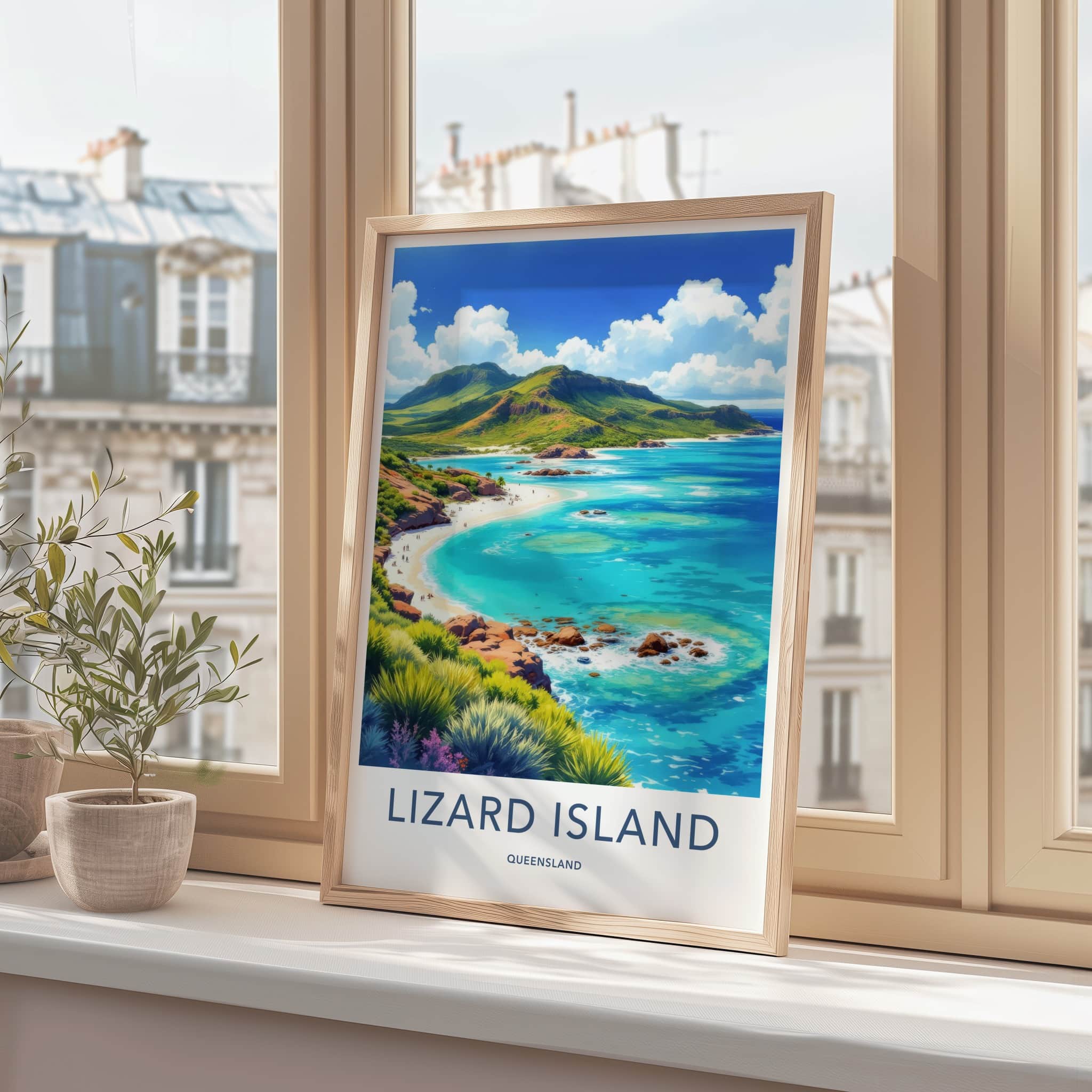 Lizard Island Poster - Australia Travel Art - Tropical Beach Landscape Wall Decor