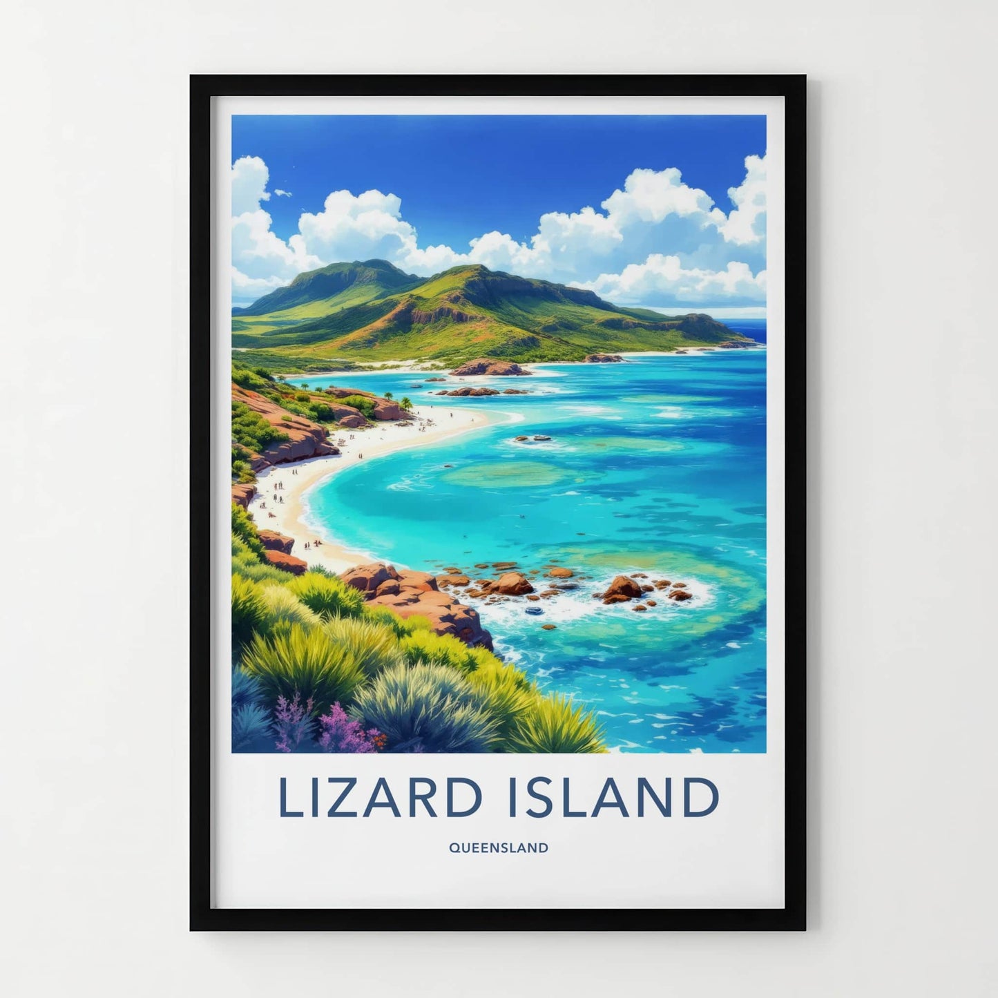 Lizard Island Poster - Australia Travel Art - Tropical Beach Landscape Wall Decor