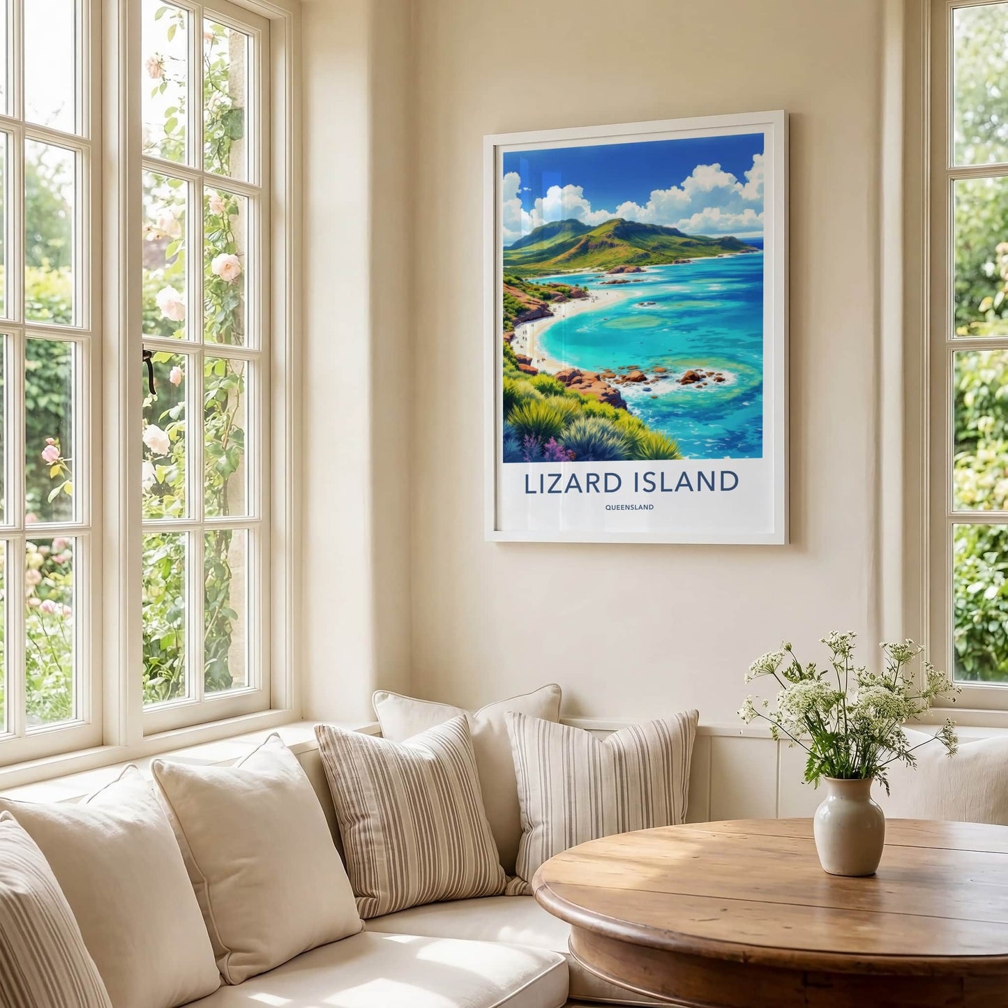 Lizard Island Poster - Australia Travel Art - Tropical Beach Landscape Wall Decor