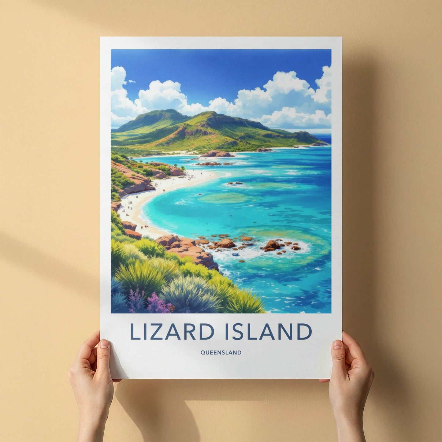 Lizard Island Poster - Australia Travel Art - Tropical Beach Landscape Wall Decor