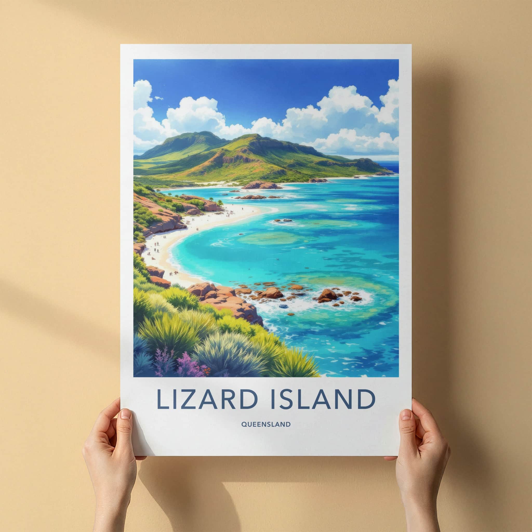 Lizard Island Poster - Australia Travel Art - Tropical Beach Landscape Wall Decor