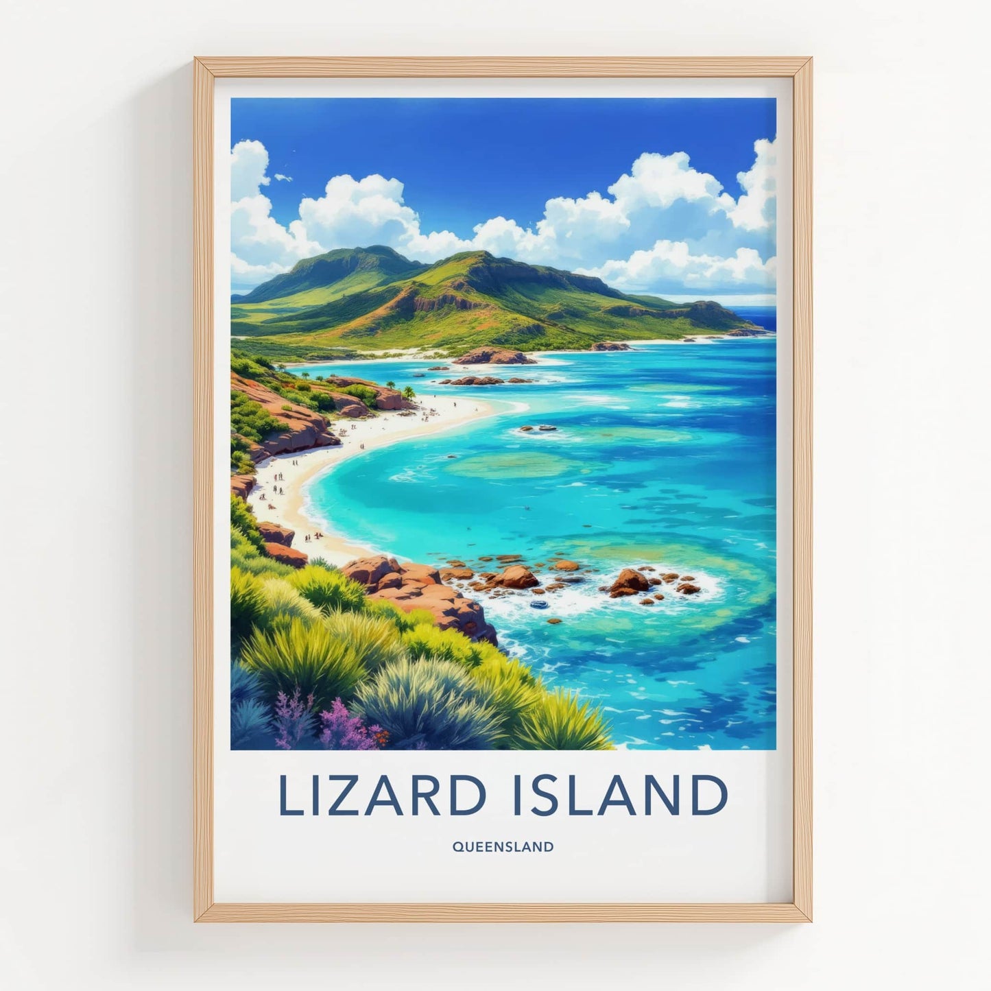 Lizard Island Poster - Australia Travel Art - Tropical Beach Landscape Wall Decor