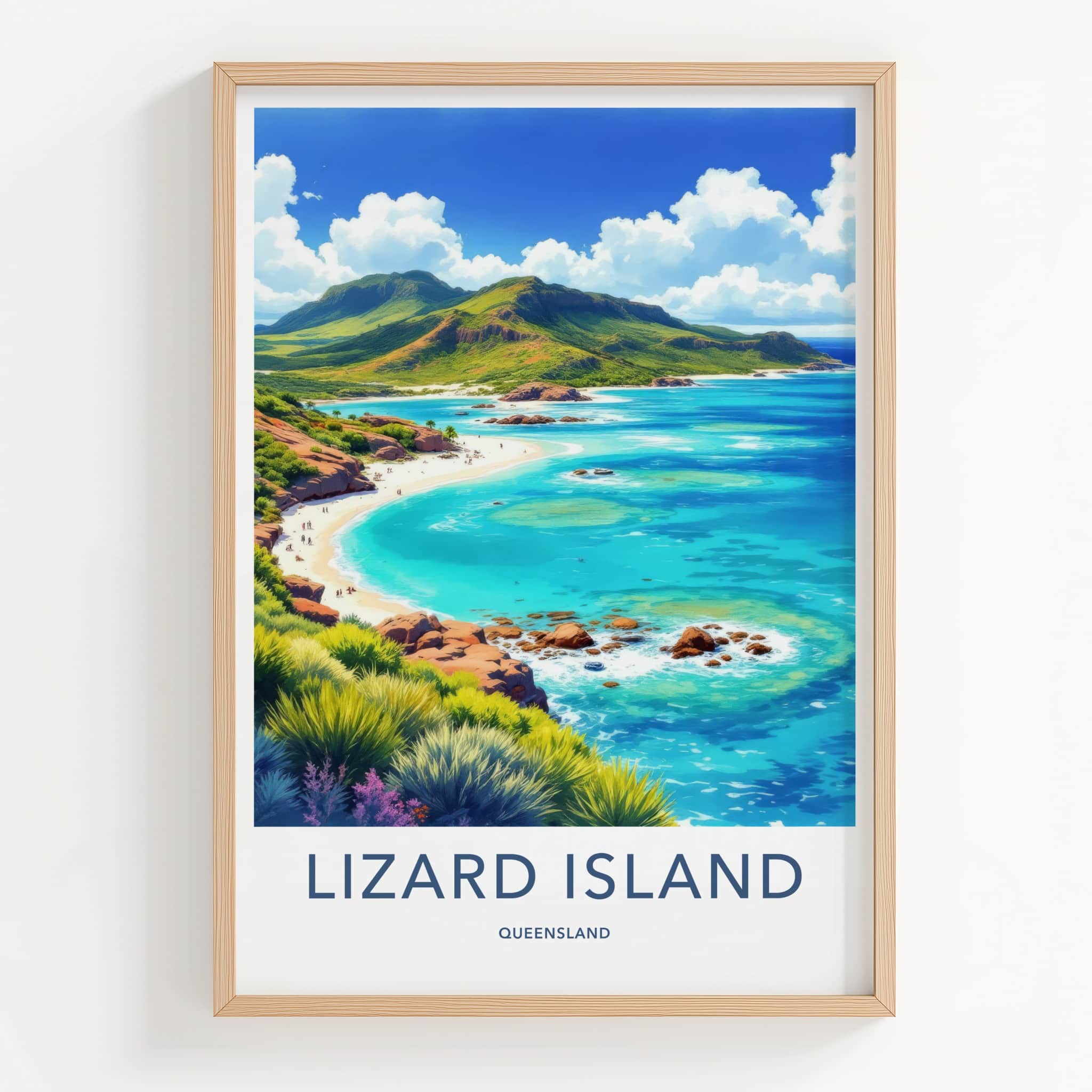 Lizard Island Poster - Australia Travel Art - Tropical Beach Landscape Wall Decor