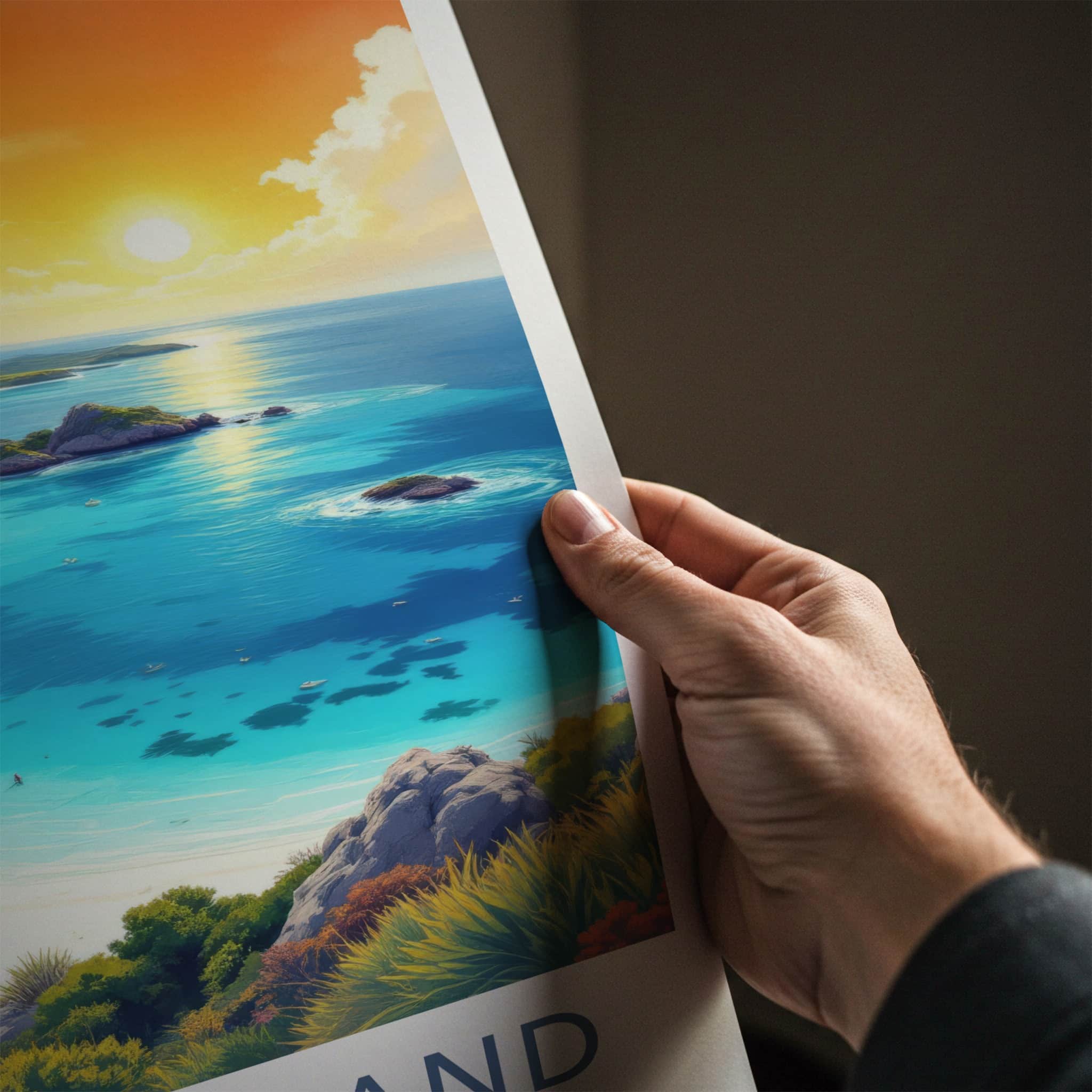 Lizard Island Poster - Australia Travel Art - Tropical Beach Sunset Wall Decor