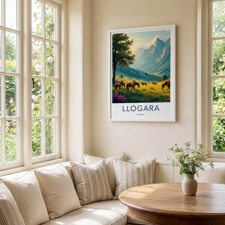 Llogara Poster - Albania Wall Art - Mountain Meadow Horses Home Decor