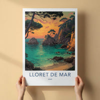 Lloret De Mar Poster - Spain Travel Art - Coastal Sunset View Wall Decor