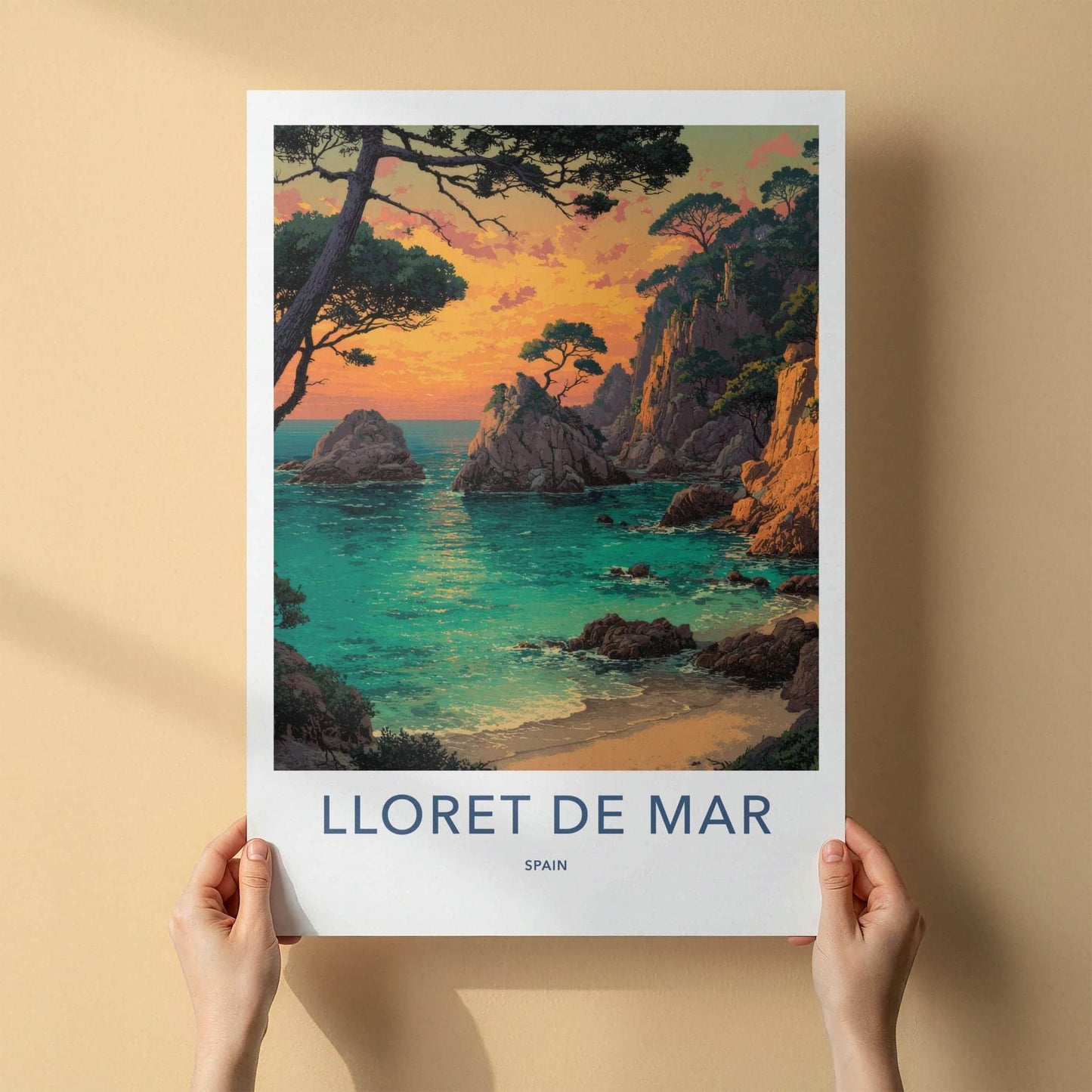 Lloret De Mar Poster - Spain Travel Art - Coastal Sunset View Wall Decor