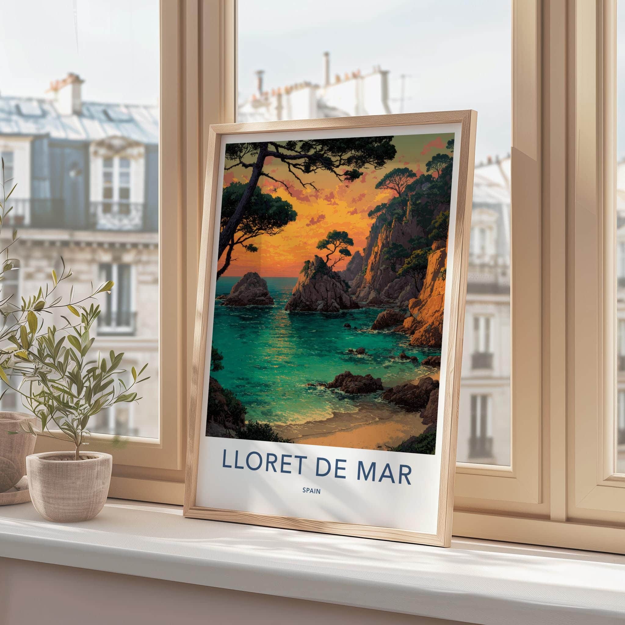 Lloret De Mar Poster - Spain Travel Art - Coastal Sunset View Wall Decor