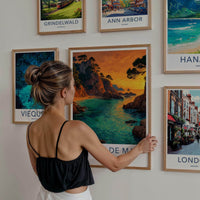 Lloret De Mar Poster - Spain Travel Art - Orange Sunset Cove Home Decor