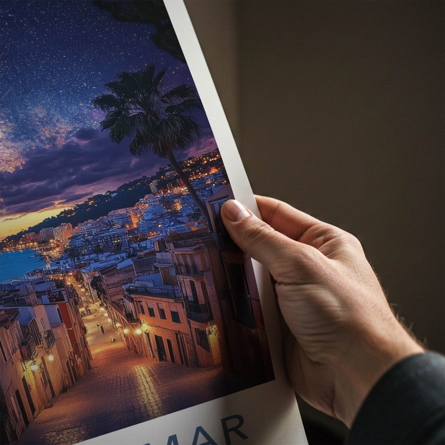 Lloret de Mar Poster - Spain Travel Art - Starry Night Seaside Home Decor