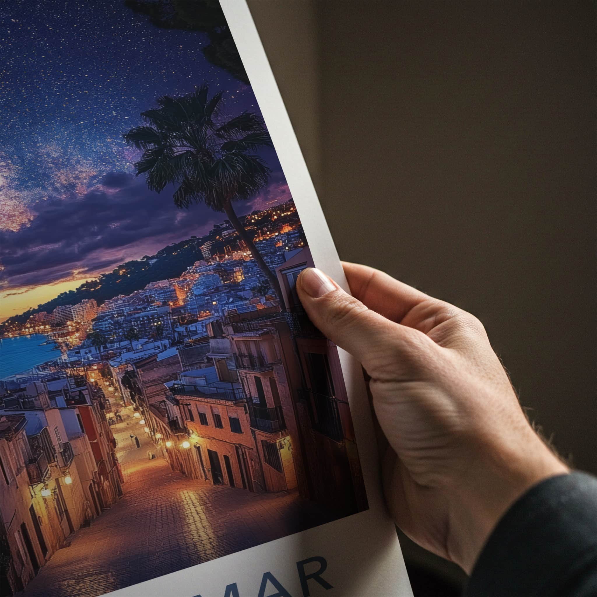 Lloret de Mar Poster - Spain Travel Art - Starry Night Seaside Home Decor