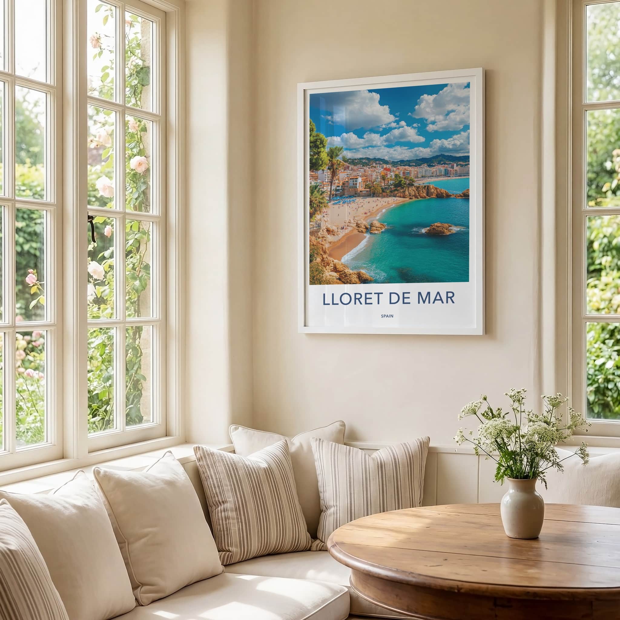 Lloret De Mar Poster - Spain Travel Art - Sunny Mediterranean Beach Home Decor