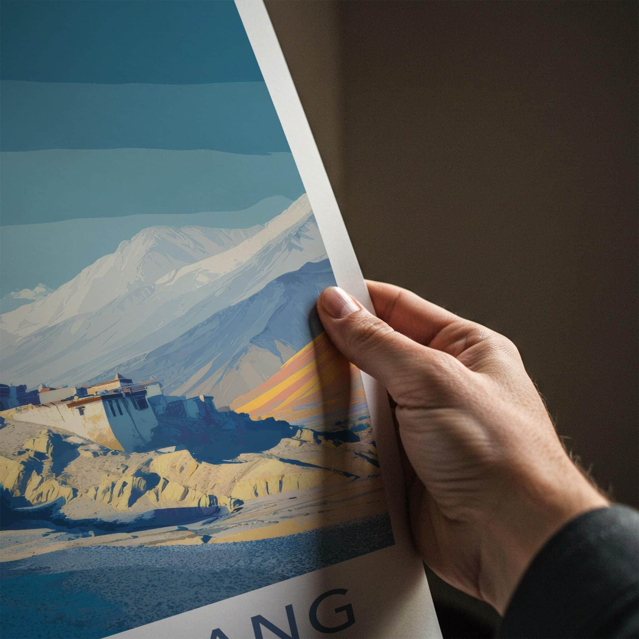 Lo Manthang Poster - Nepal Travel Art - Historic Himalayan Village Home Decor