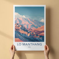 Lo Manthang Poster - Nepal Travel Art - Remote Mountain Village Home Decor