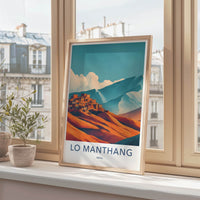 Lo Manthang Poster - Nepal Travel Print - Himalayan Village Art Print