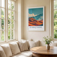 Lo Manthang Poster - Nepal Travel Print - Himalayan Village Art Print