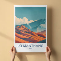 Lo Manthang Poster - Nepal Travel Print - Himalayan Village Art Print