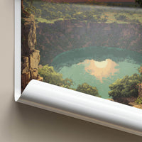 Lonar Lake Poster - India Travel Art - Maharashtra Crater Lake Reflection Home Decor