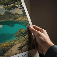 Lonar Lake Poster - India Wall Art - Maharashtra Crater Lake Temple Home Art