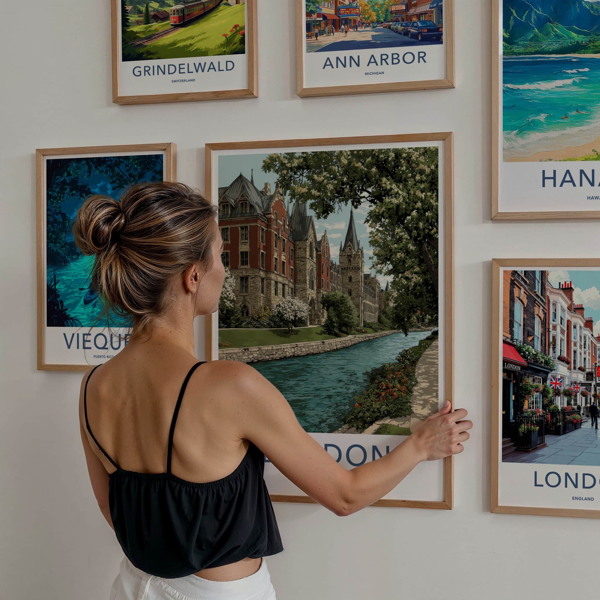 London Poster - Canada Travel Art - Historic Buildings Canal Home Decor