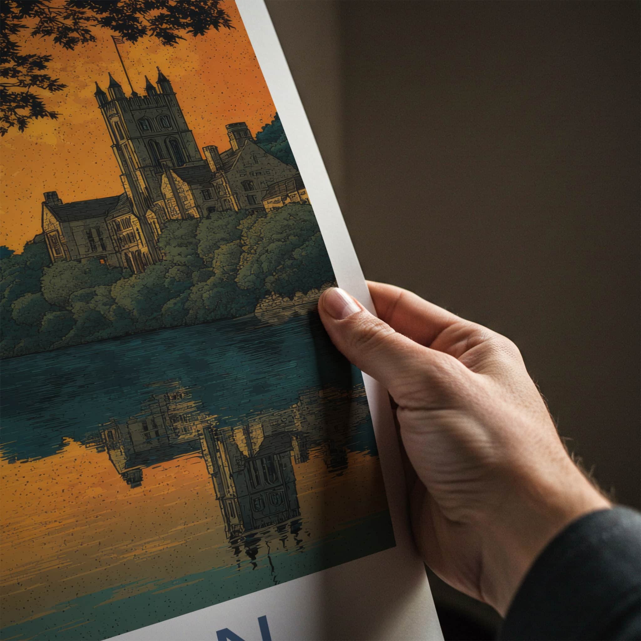 London Poster - Canada Wall Art - Riverside Building Skyline Home Decor