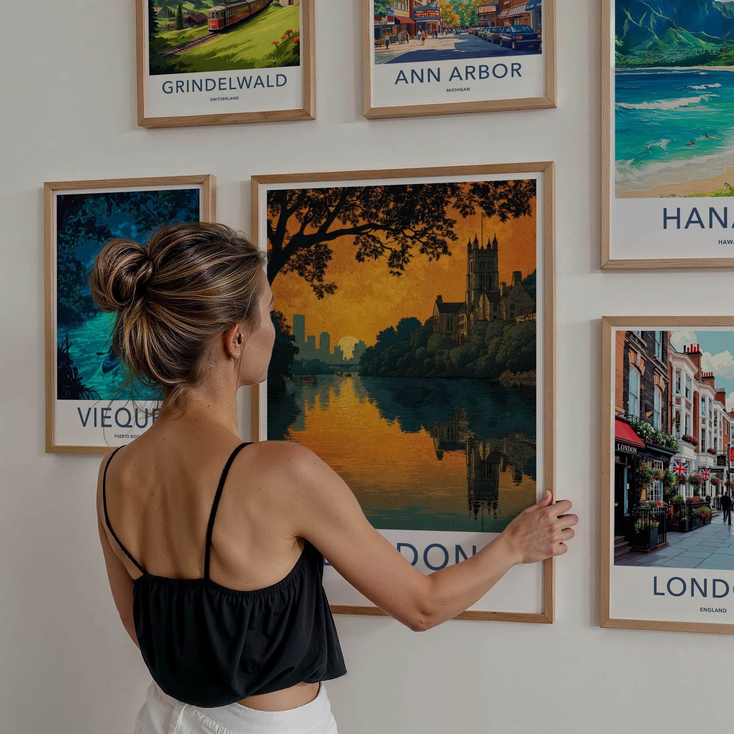 London Poster - Canada Wall Art - Riverside Building Skyline Home Decor