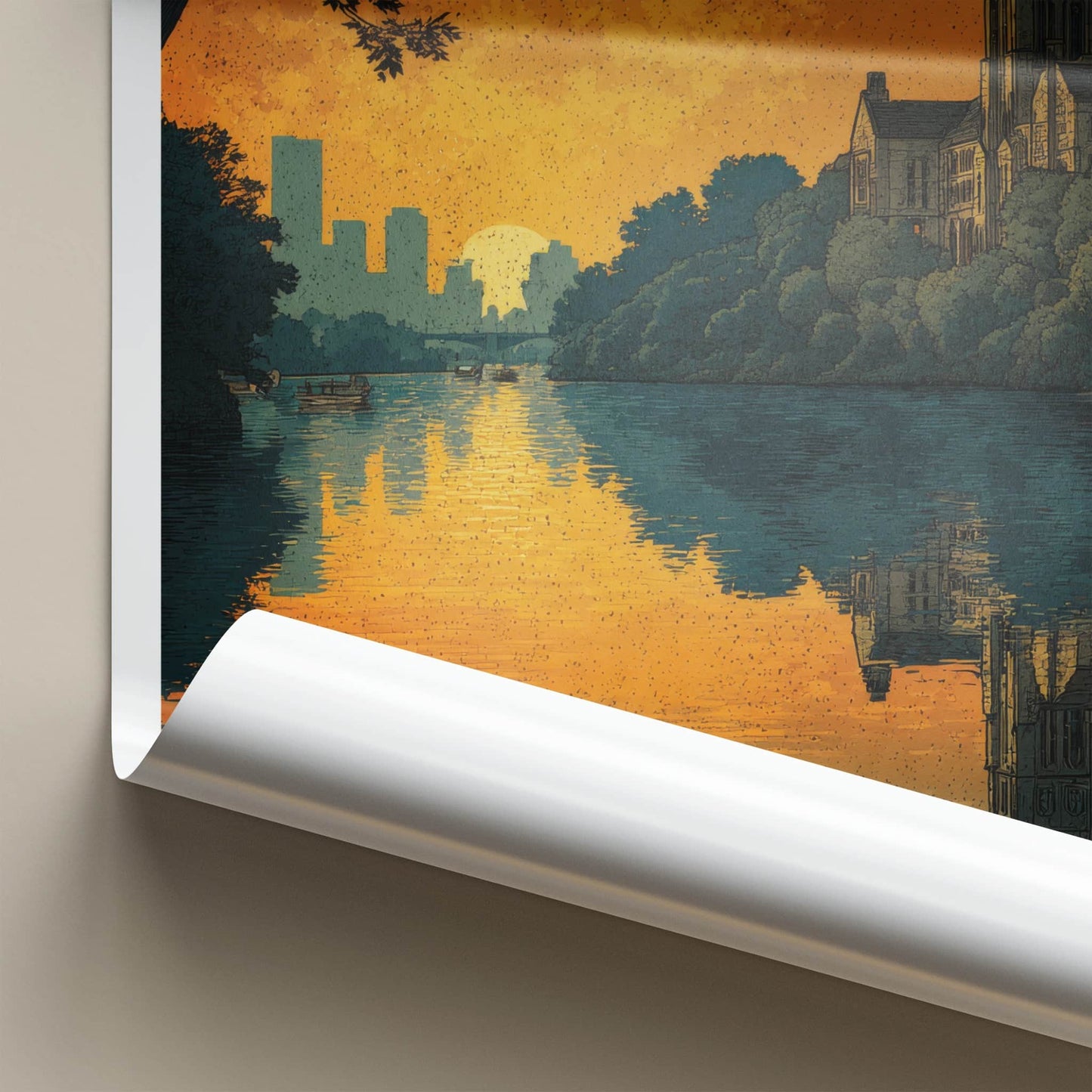 London Poster - Canada Wall Art - Riverside Building Skyline Home Decor