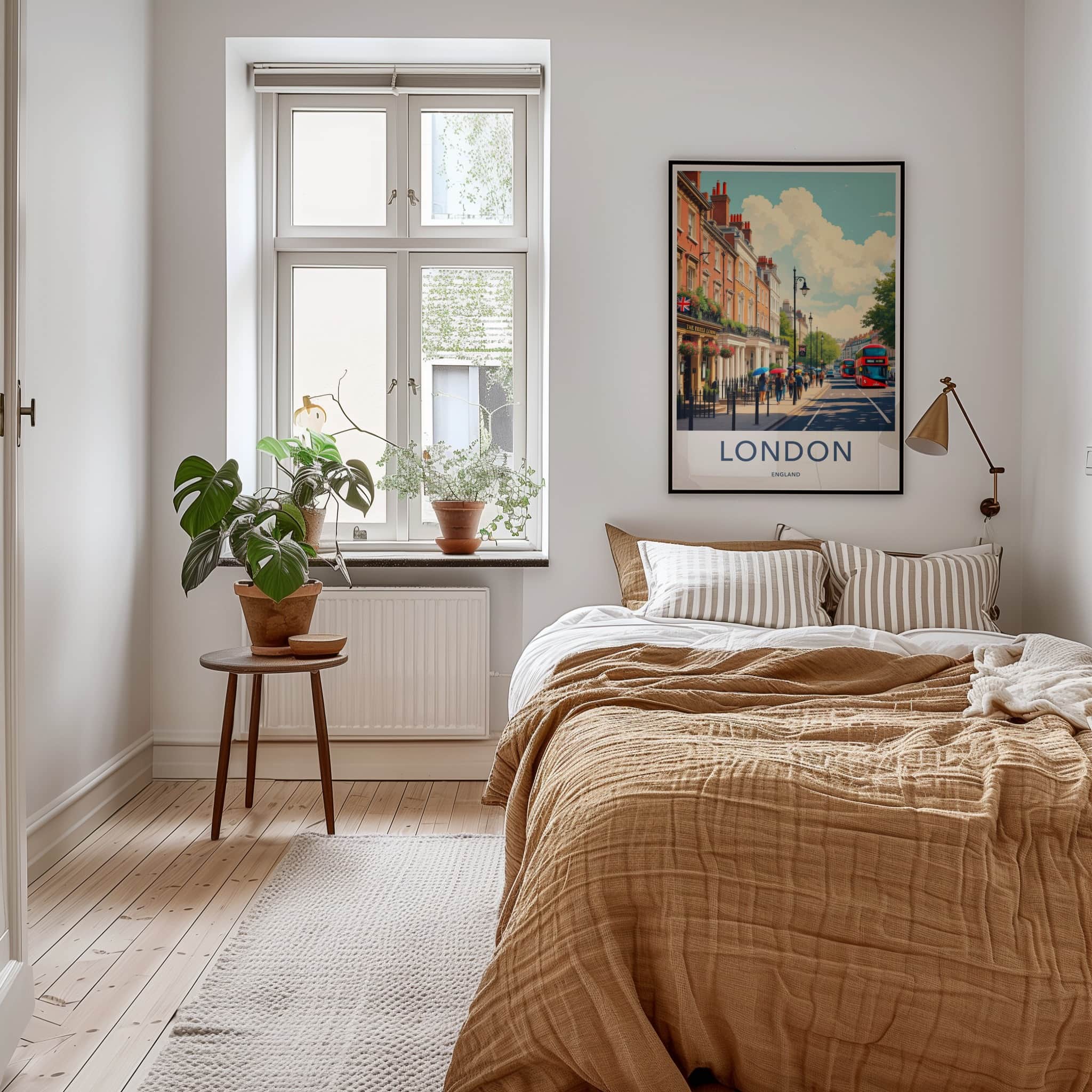 London Poster - England Travel Art - Bustling London Street Home Decor