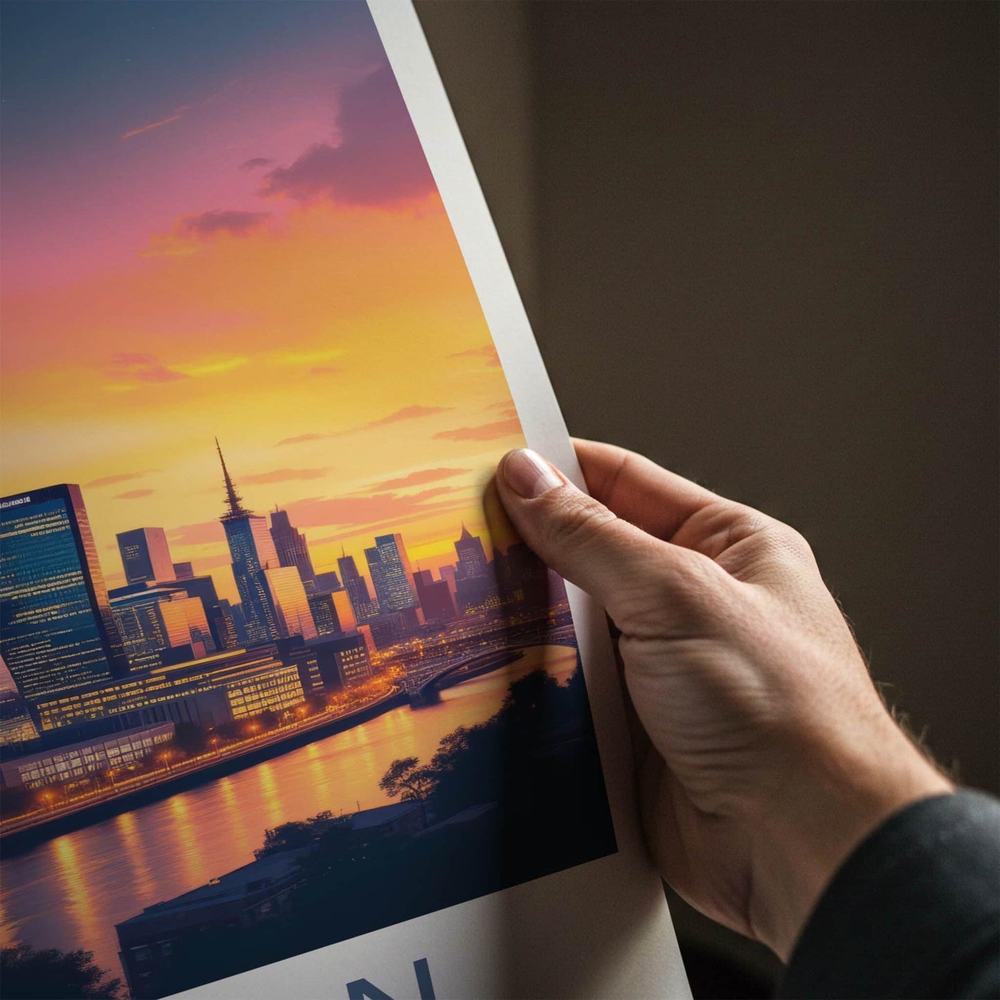 London Poster - England Travel Art - Vibrant Sunset Skyline Home Decor
