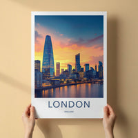 London Poster - England Wall Art - Vibrant City Skyline Gallery Art
