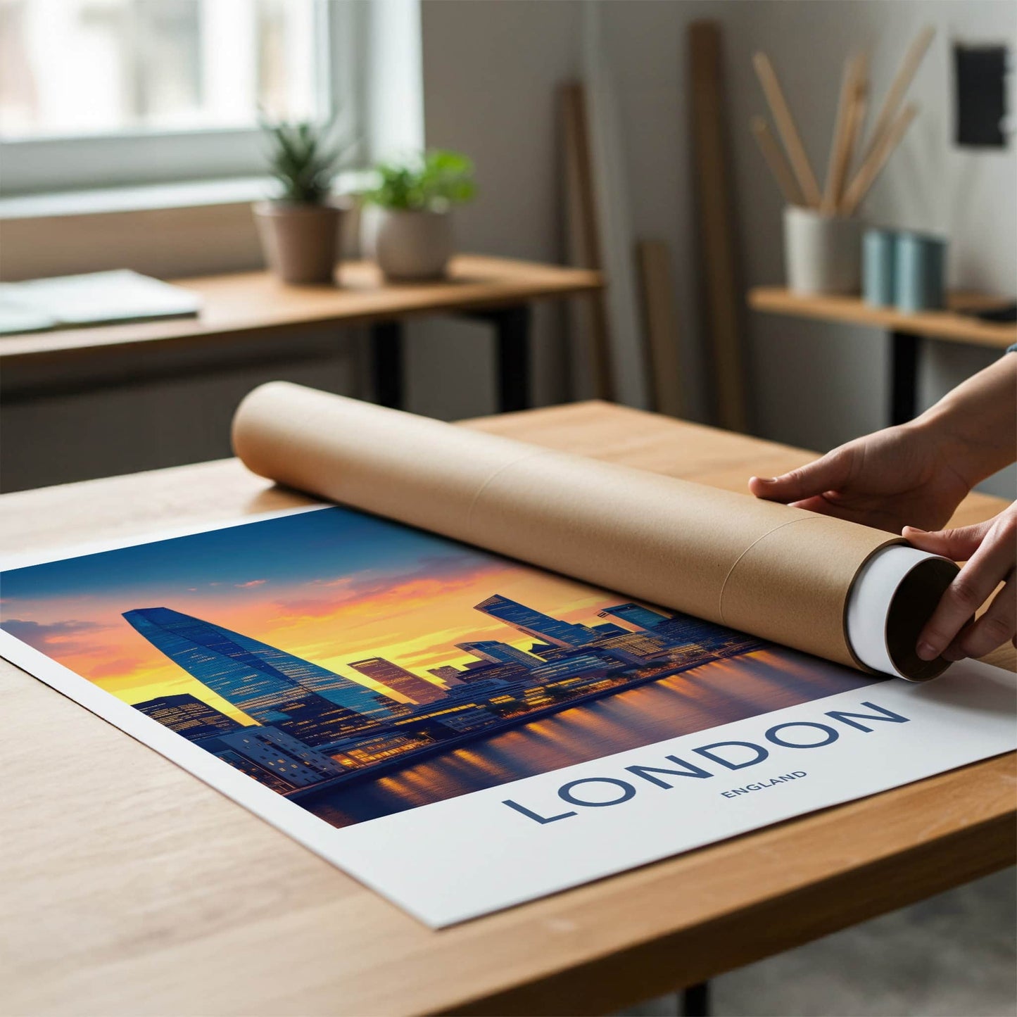 London Poster - England Wall Art - Vibrant City Skyline Gallery Art