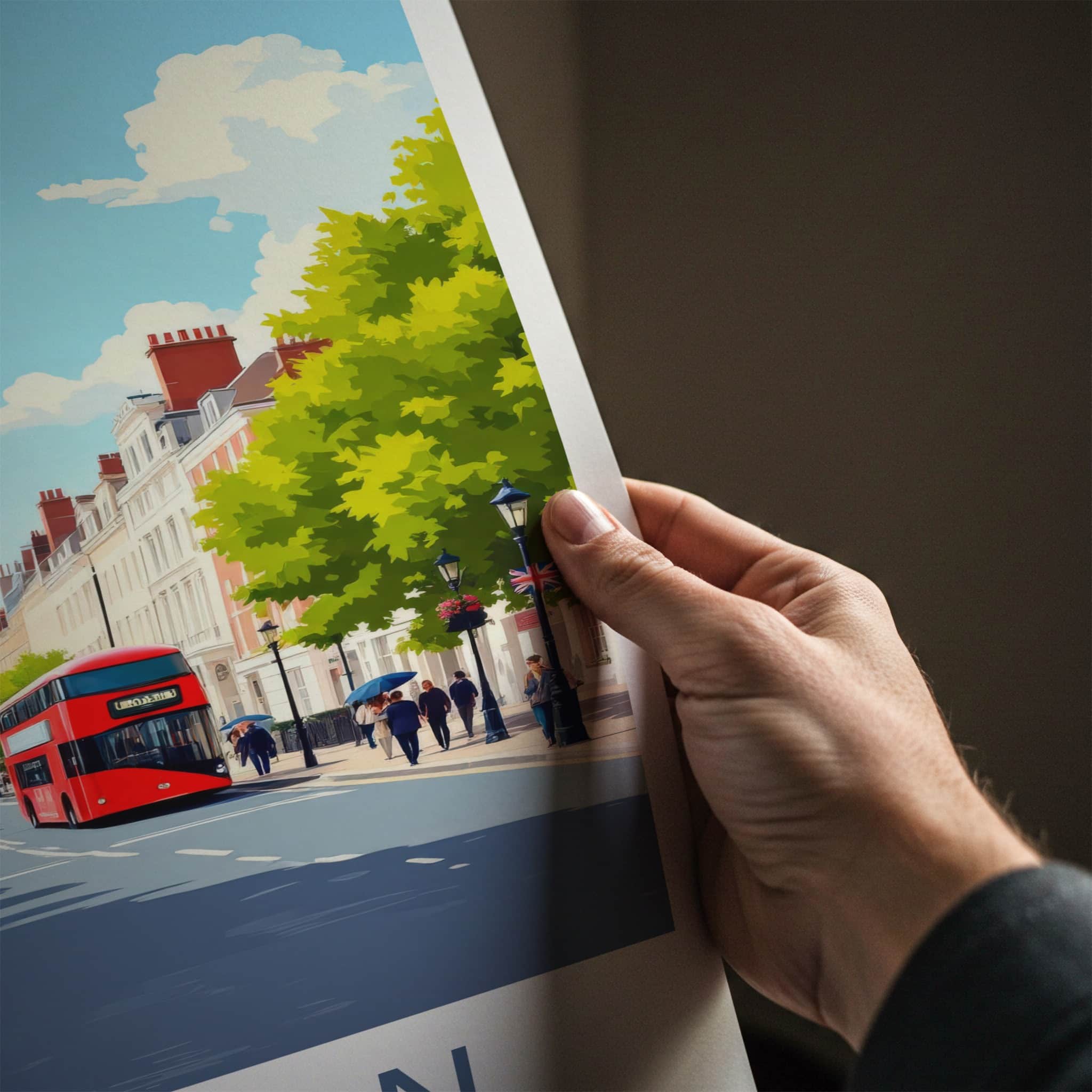 London Poster - England Wall Art - Vibrant Street Life Home Decor