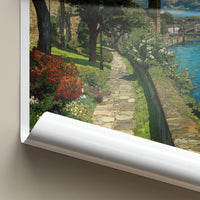 Londonderry Poster - Northern Ireland Wall Art - Riverside Stone Path Gift
