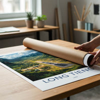 Long Tieng Poster - Laos Travel Art - Mountain Valley Airstrip Home Decor