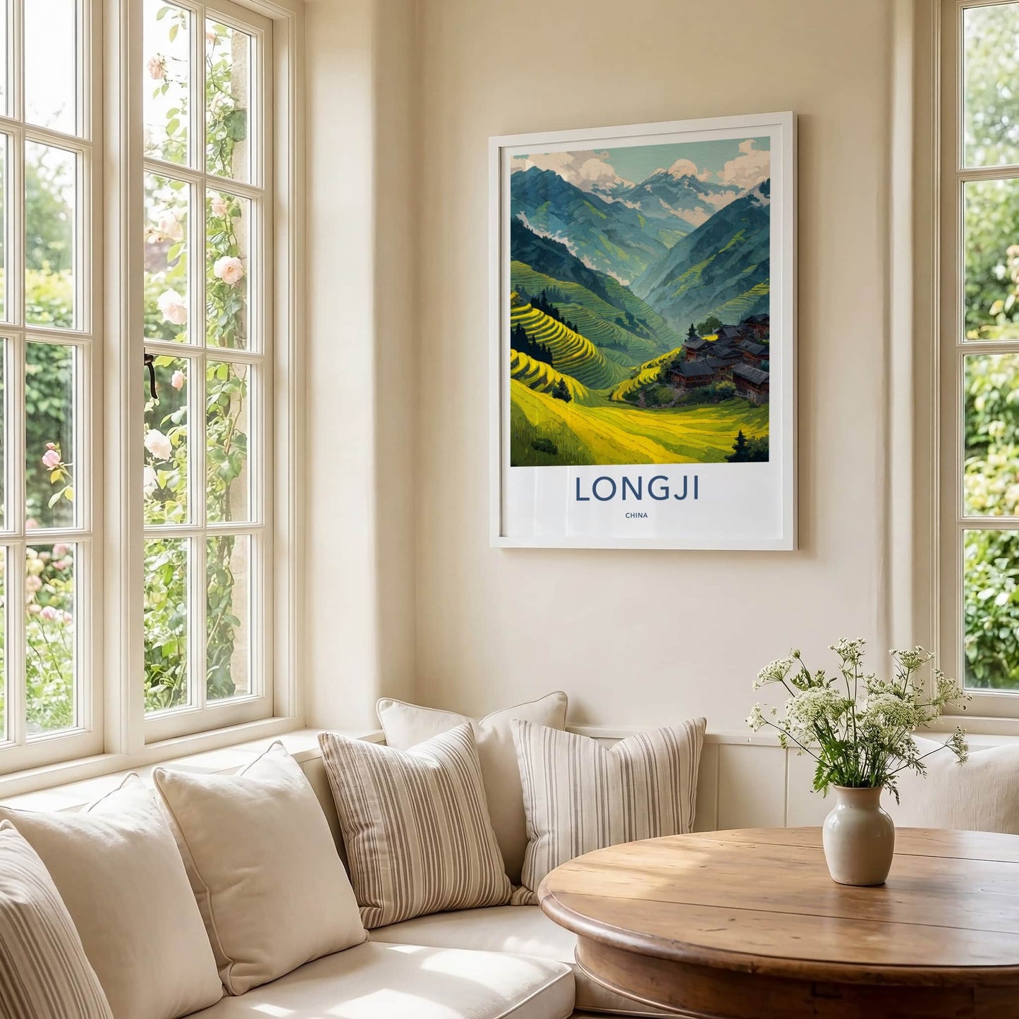 Longji Poster - China Fine Art - Mountain Rice Village Home Decor