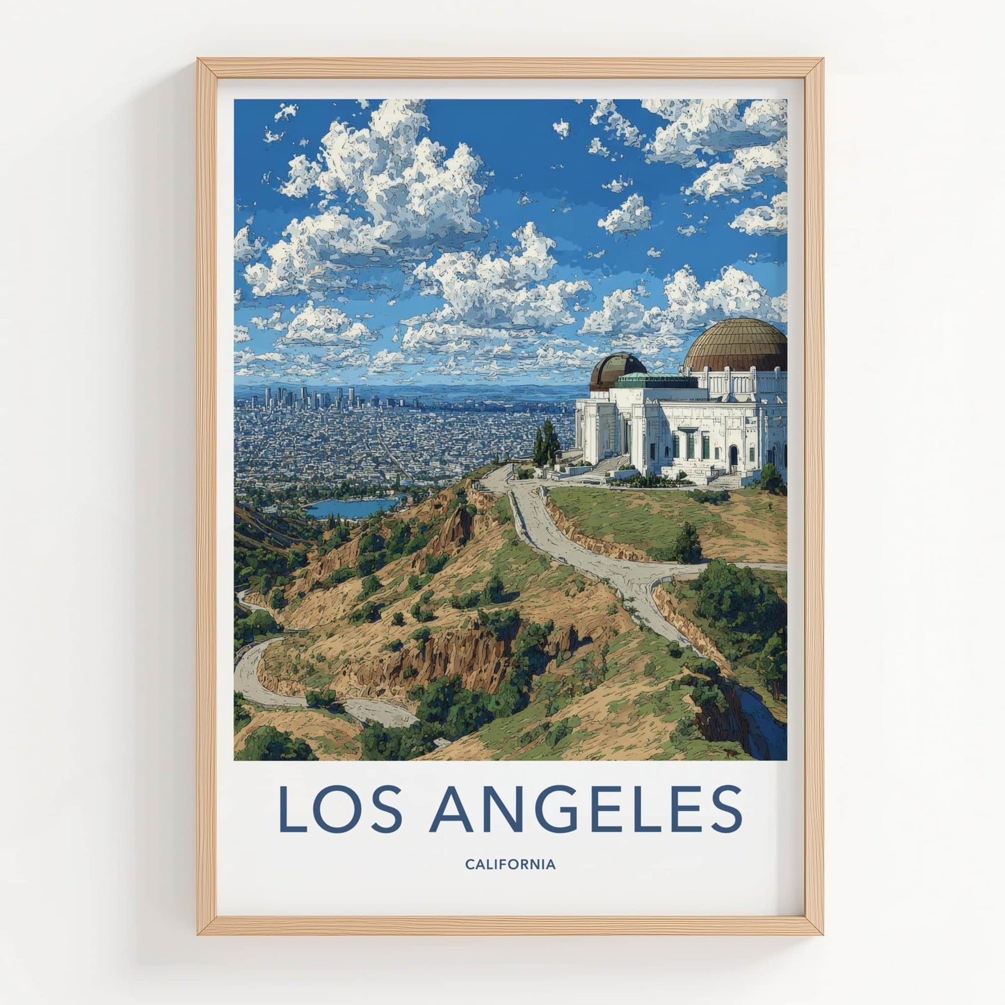 Los Angeles Poster - California Wall Art - Griffith Observatory Home Decor